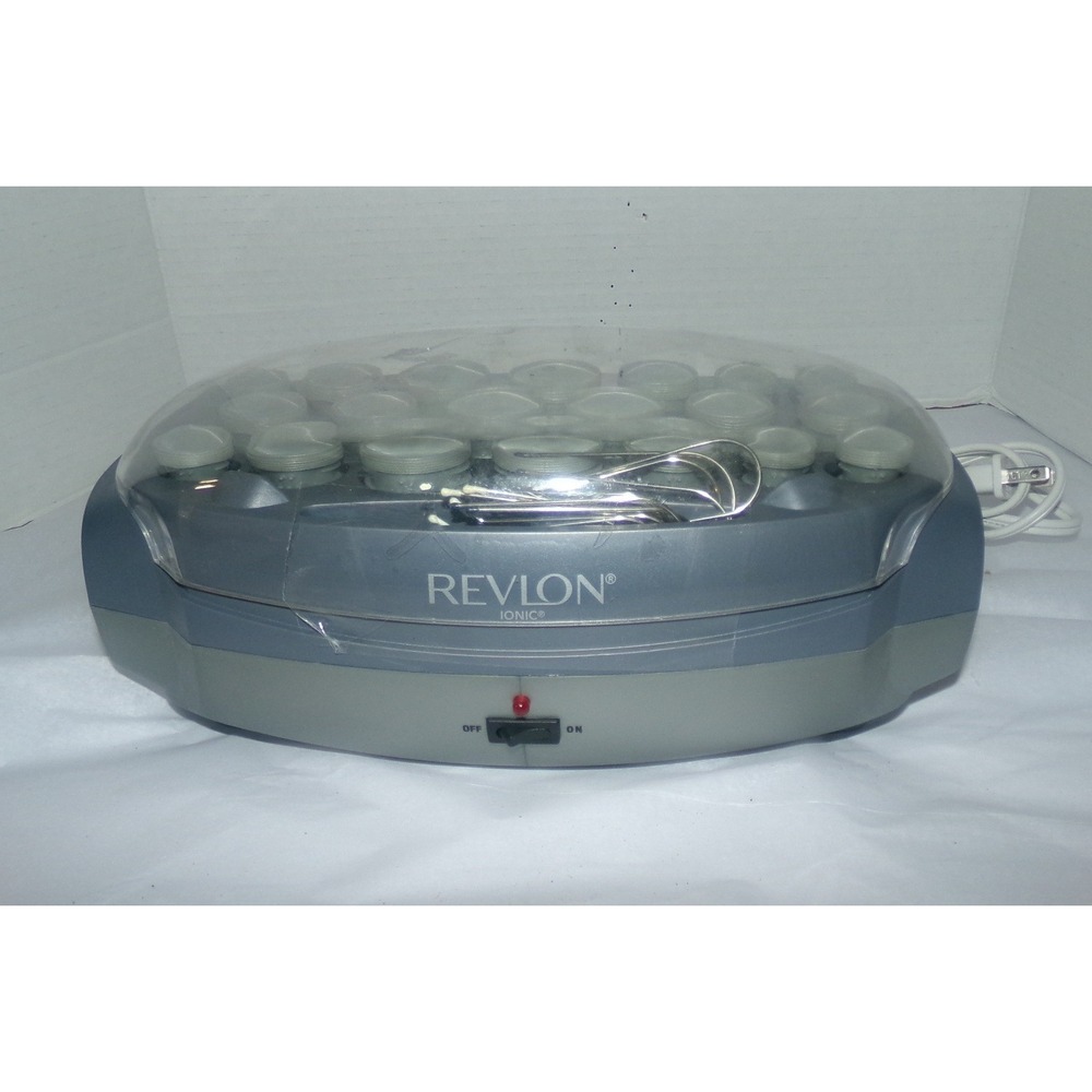 Revlon Ionic Hair Setter 20 Ribbed Rollers 3 Sizes Gray Blue RV054 Hot Rollers